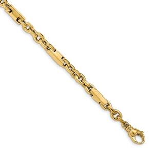 Leslie's 14K Men's Polished Fancy Link Bracelet
